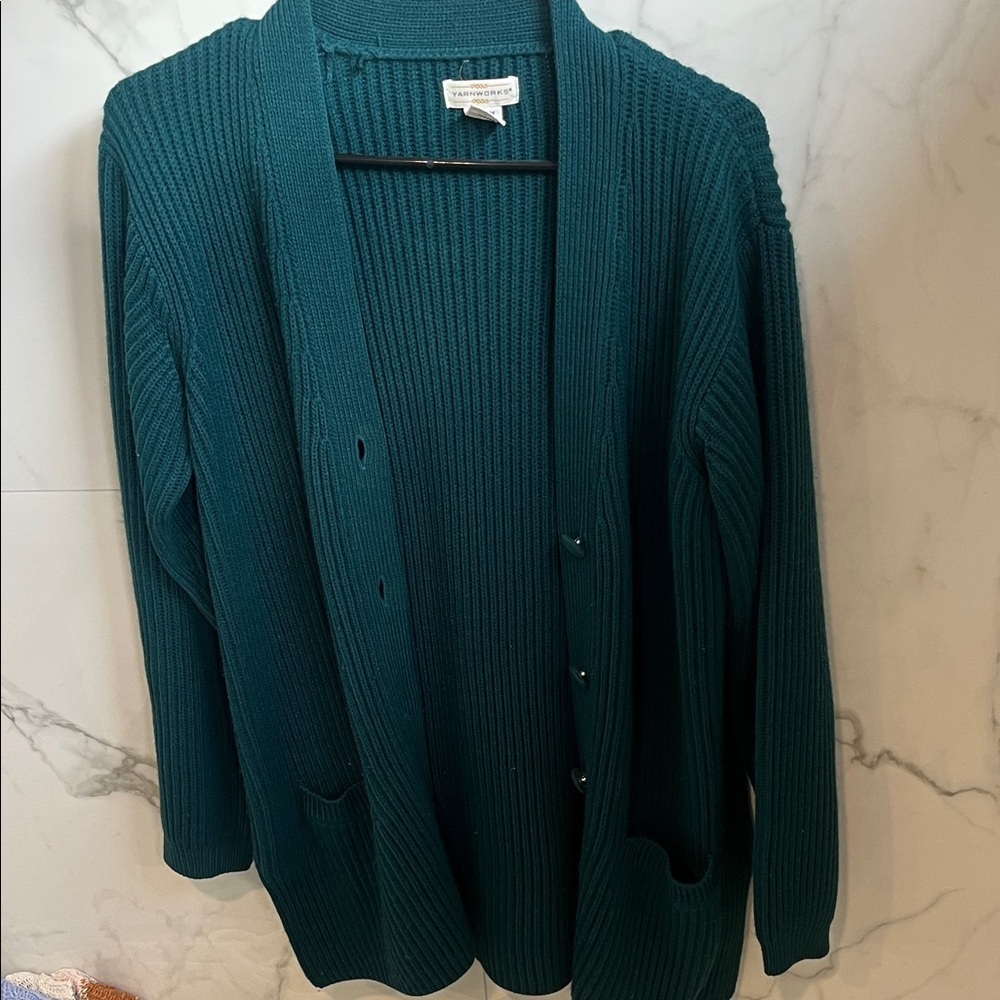 Teal Ribbed Women's Sweater